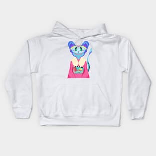 Blue cat in fictional characters Kids Hoodie